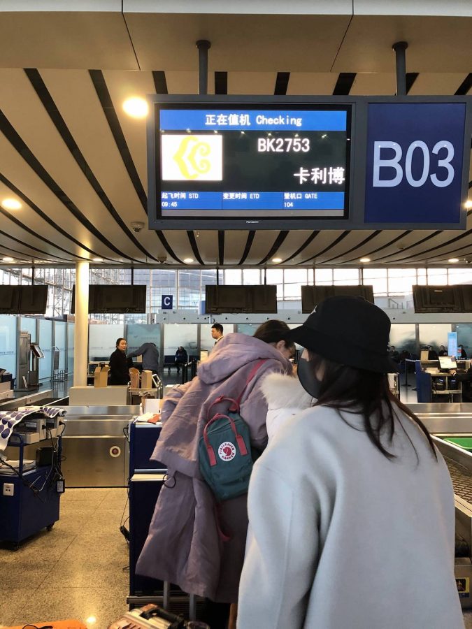 开始办理托运，卡利博是我们的目的地，长滩岛的机场名称