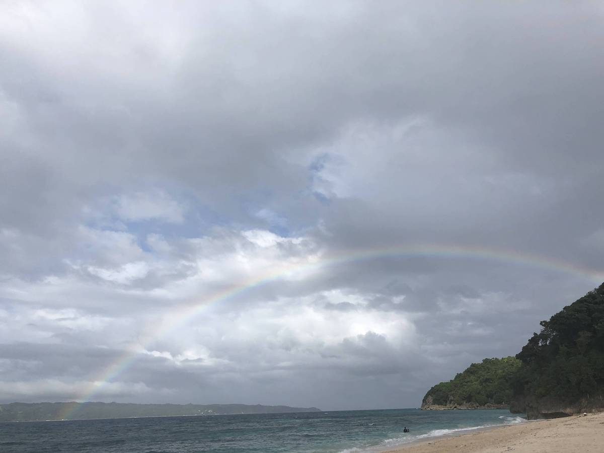 快要走的时候，竟然看到了彩虹