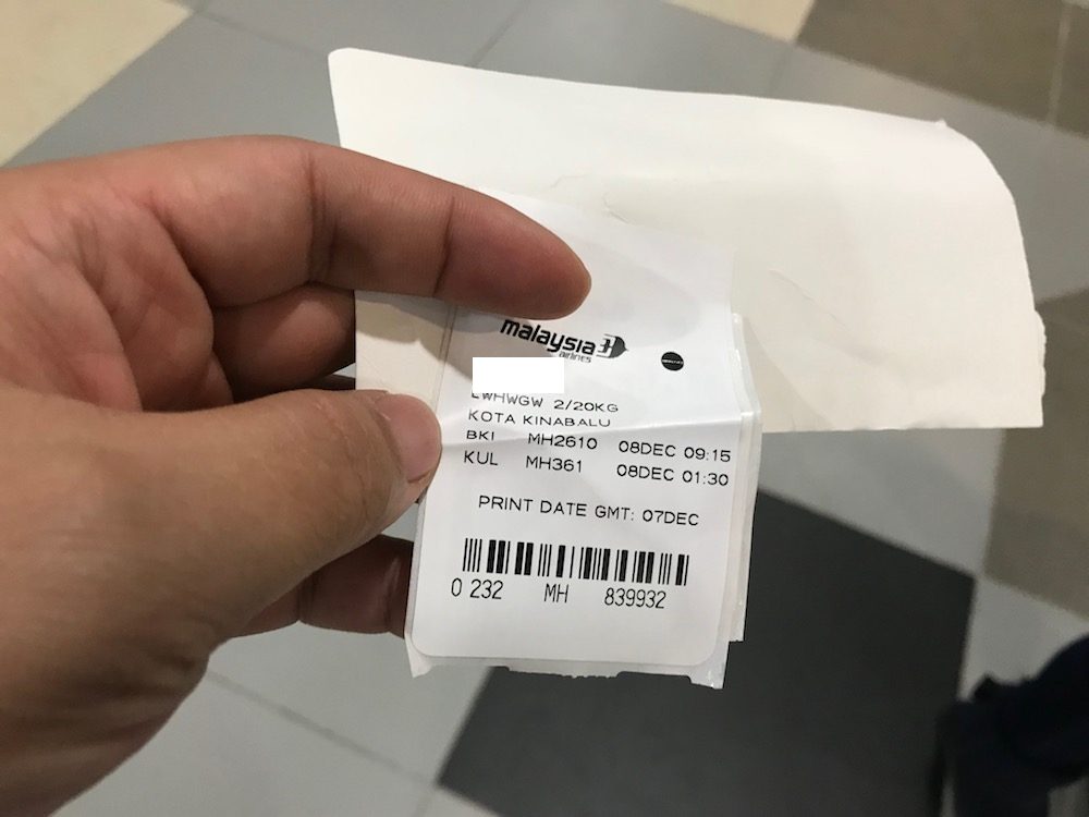 行李标签,下午三点会给我们送到酒店